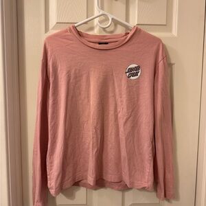Santa Cruz Skateboards Pink Long Sleeve Tee